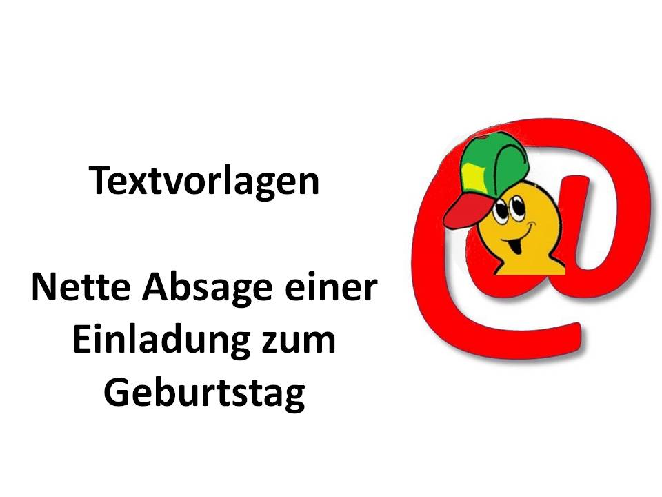 12. - Nette Absage Geburtstag