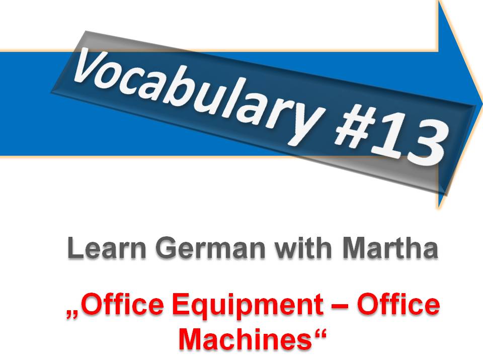 Prsentation - V 13 - Office Equipment - Deckblatt