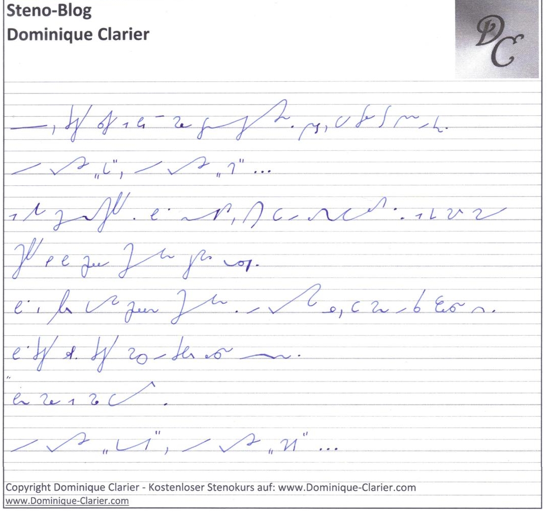 Steno-Blog 1 - Schnschreiben - Homepage